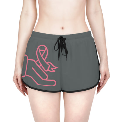 Women's Relaxed Shorts: Fight Cancer Dark Grey