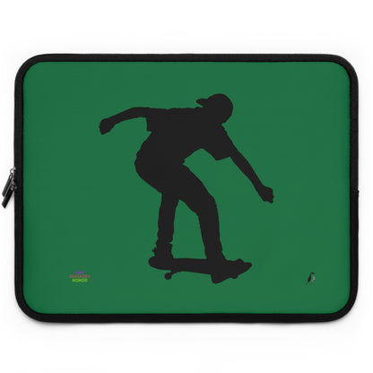 Laptop Sleeve: Skateboarding Dark Green