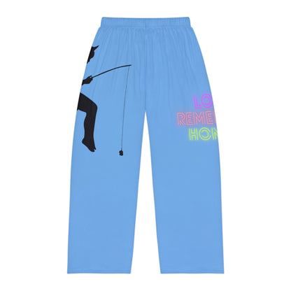 Men's Pajama Pants: Fishing Lite Blue