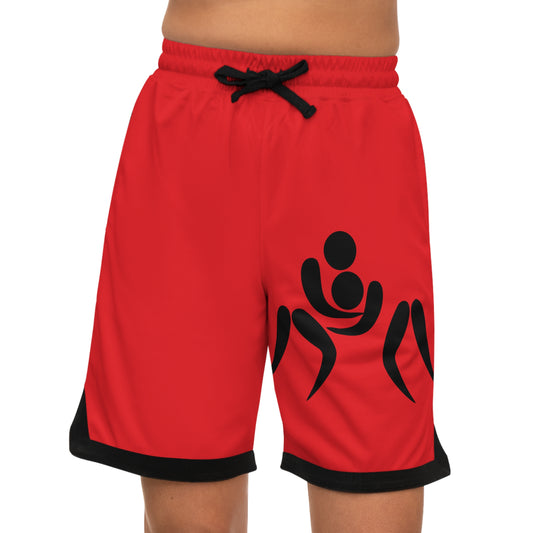 Basketball Rib Shorts: Wrestling Red