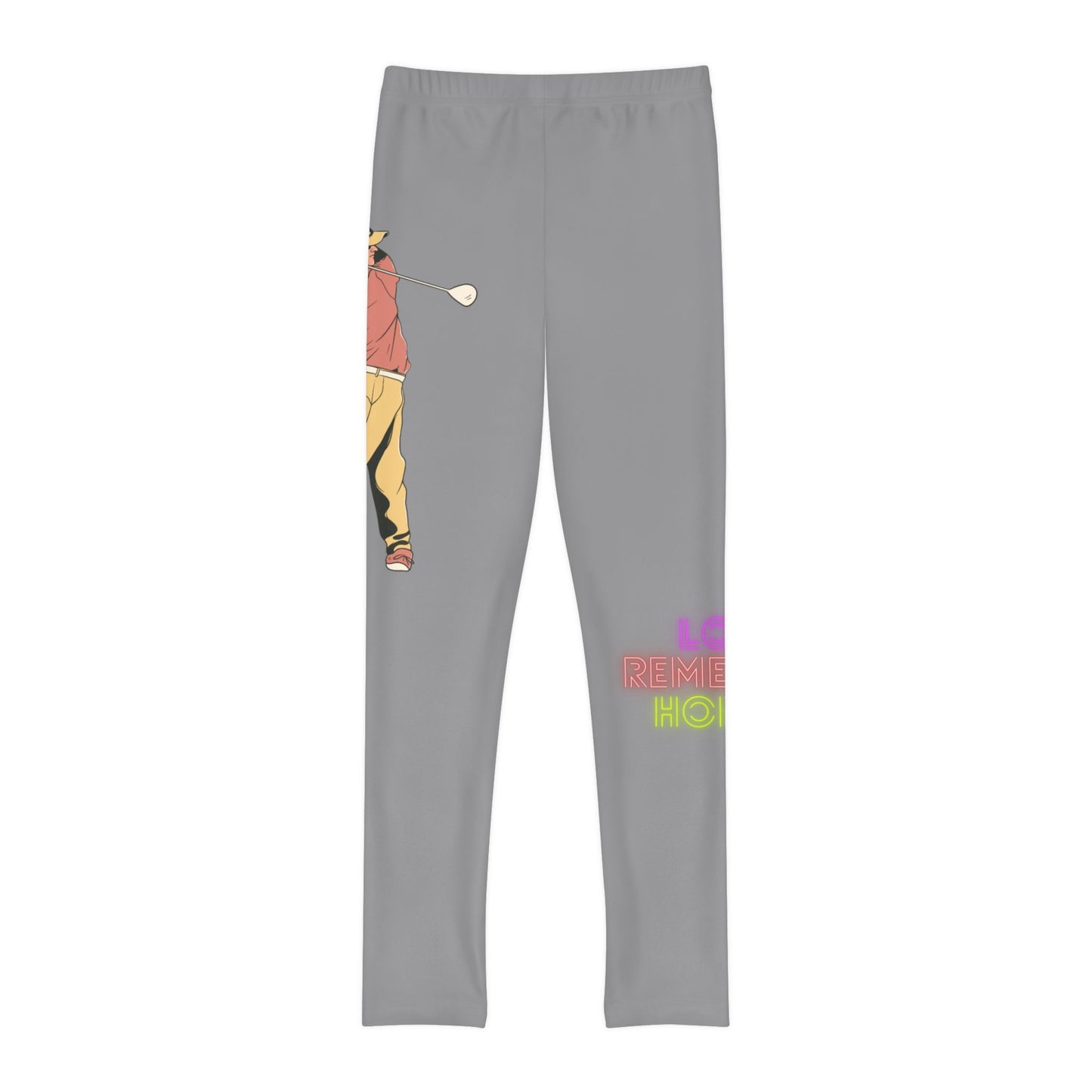 Youth Full-Length Leggings: Golf Grey