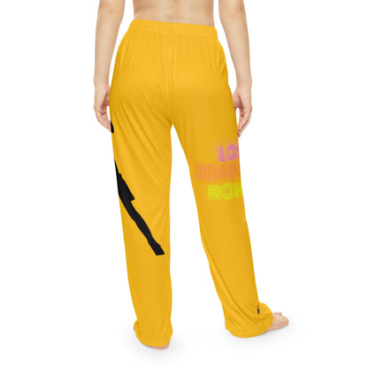 Women's Pajama Pants: Soccer Yellow