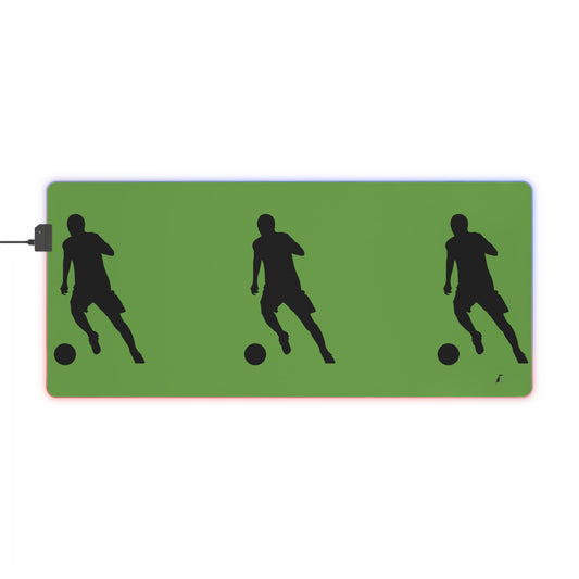 LED Gaming Mouse Pad: Soccer Green