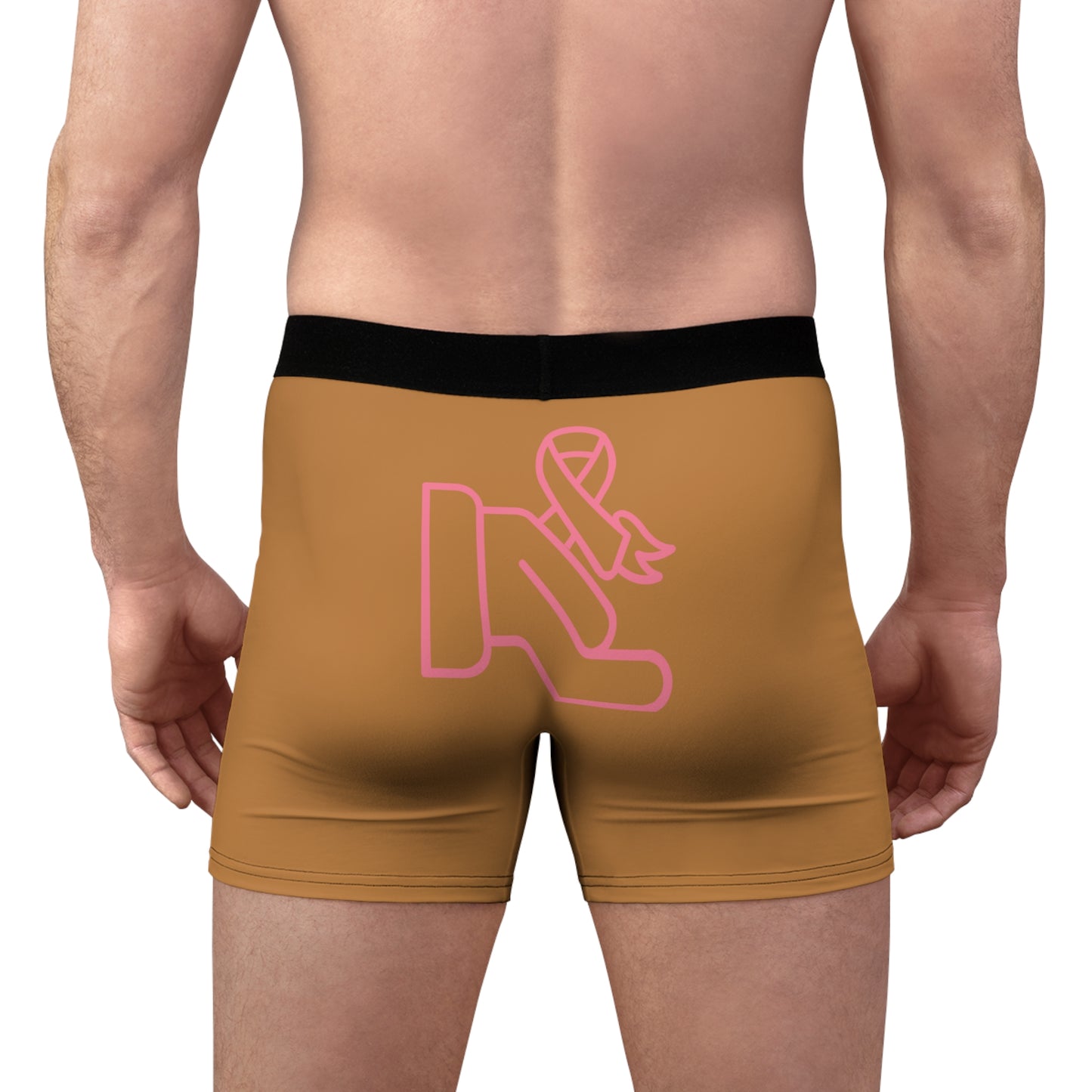 Men's Boxer Briefs: Fight Cancer Lite Brown