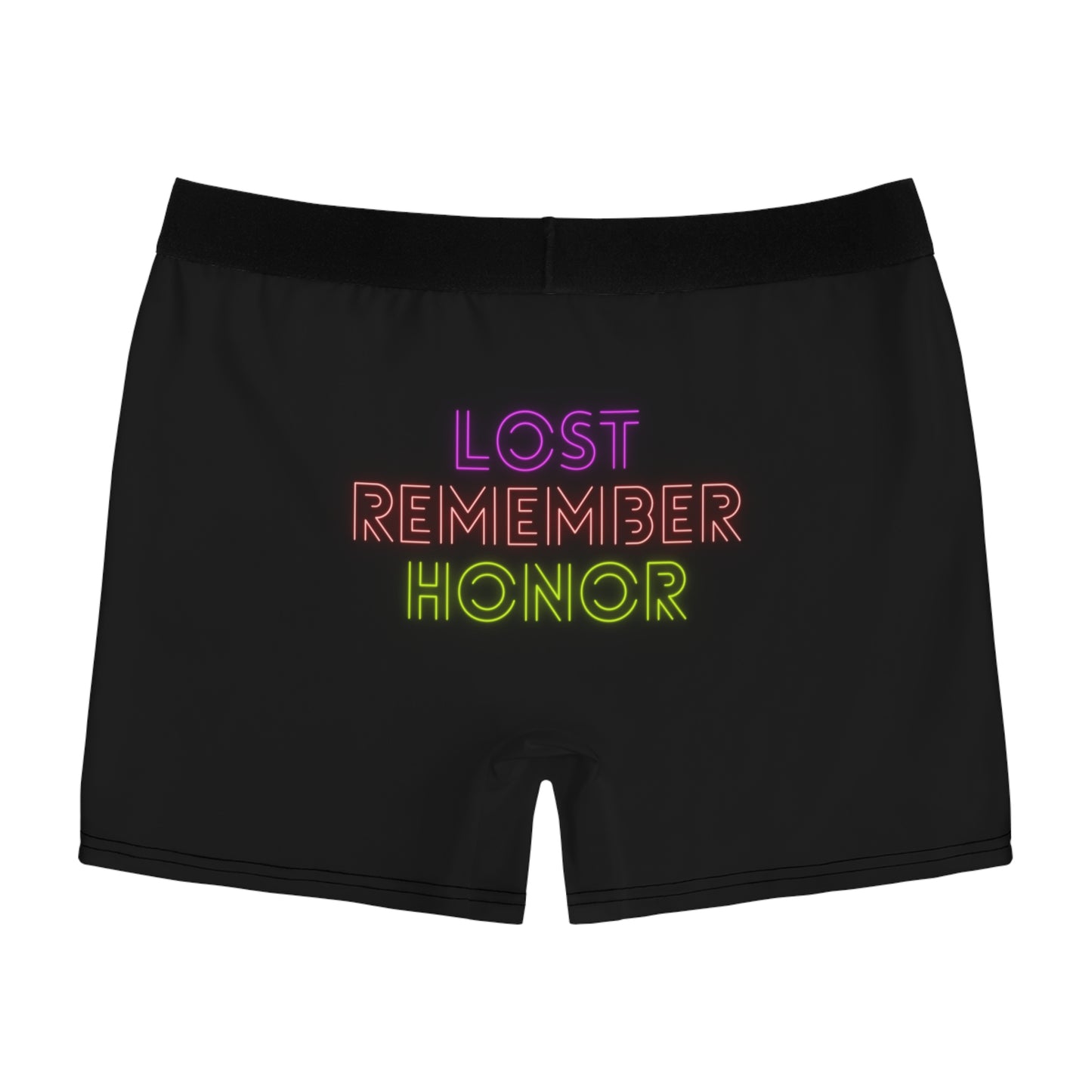 Men's Boxer Briefs: Lost Remember Honor Black