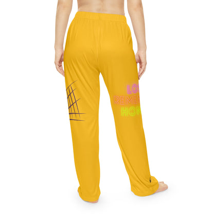 Pambabaeng Pajama Pantalon: Volleyball Yellow 