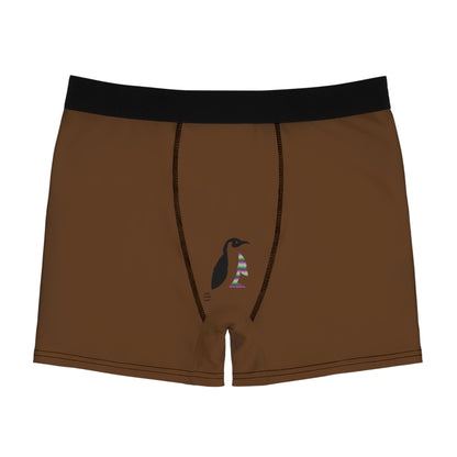 Men's Boxer Briefs: Writing Brown