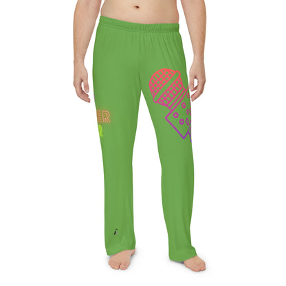 Men's Pajama Pants: Music Green