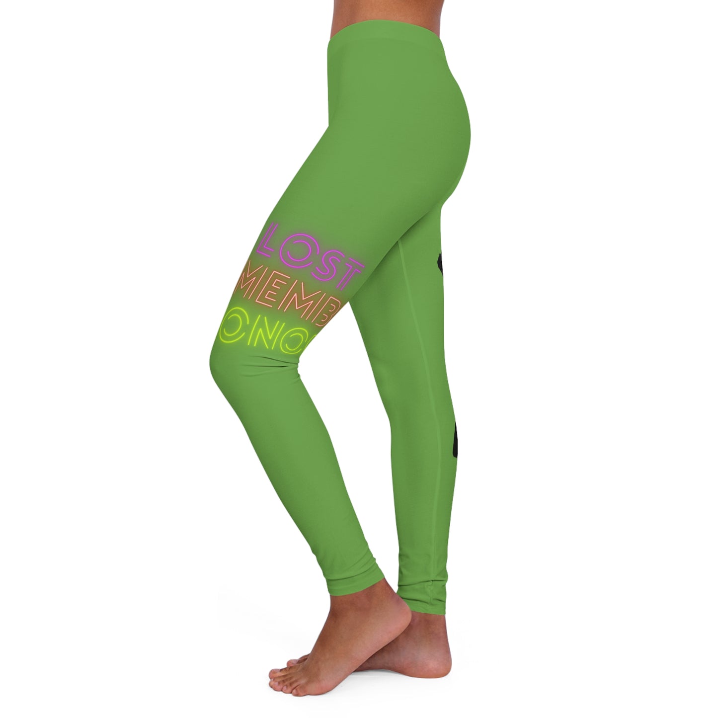 Women's Spandex Leggings: Tennis Green