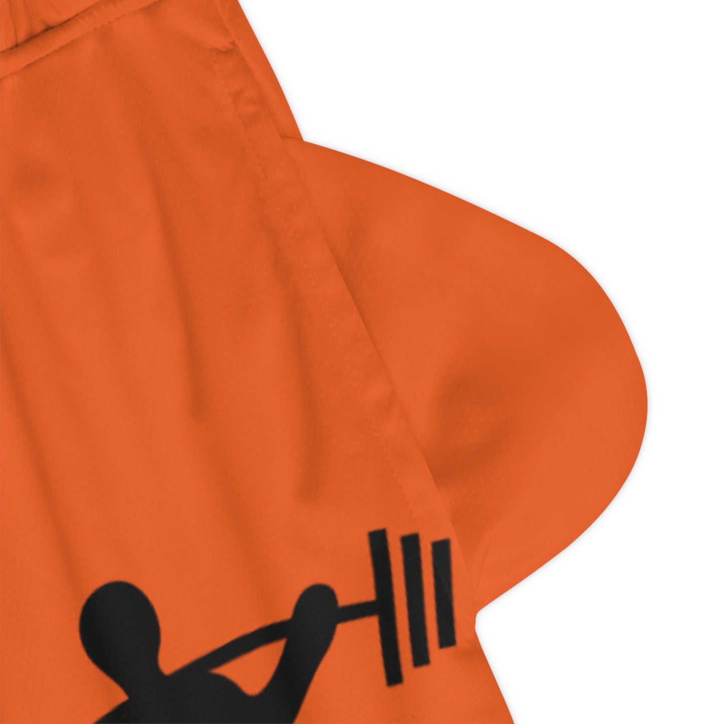 Basketball Rib Shorts: Weightlifting Orange