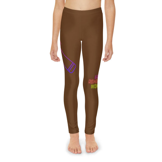 Youth Full-Length Leggings: Music Brown