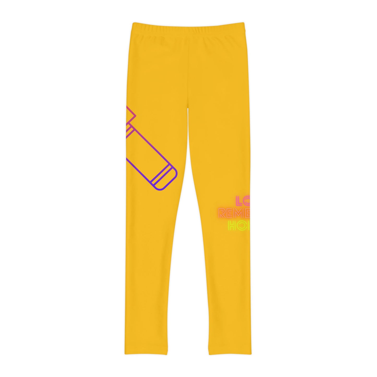 Youth Full-Length Leggings: Music Yellow