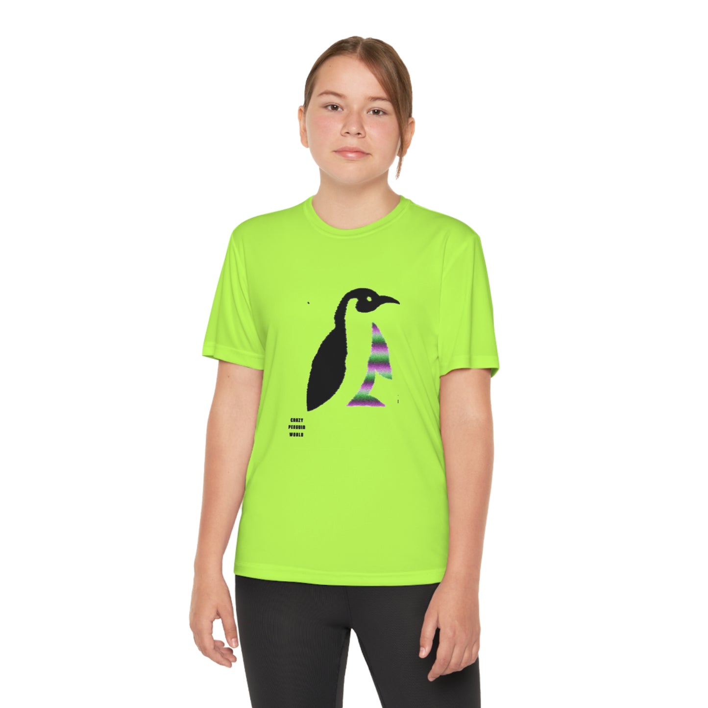 Youth Competitor Tee #1 : Crazy Penguin World Logo 