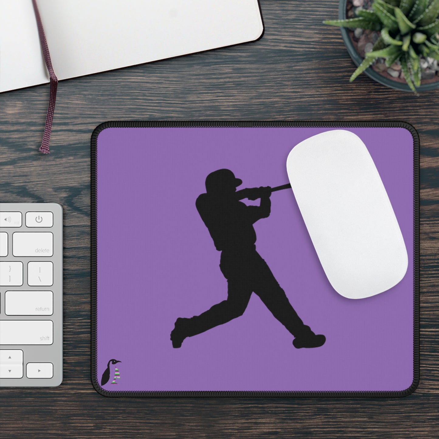 Gaming Mouse Pad: Baseball Lite Purple