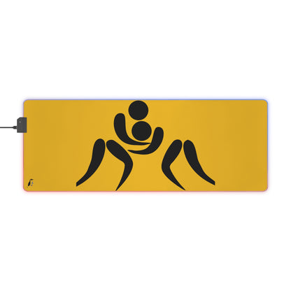 LED Gaming Mouse Pad: Wrestling Yellow