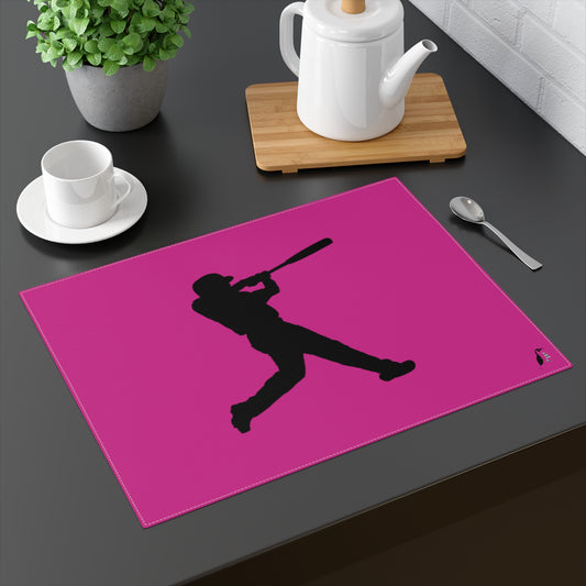 Placemat, 1pc: Baseball Pink