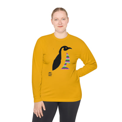 Lightweight Long Sleeve Tee: Crazy Penguin World Logo #1