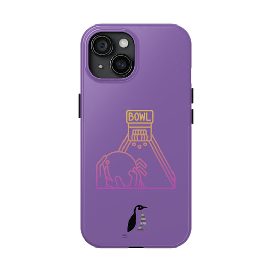 Tough Phone Cases (for iPhones): Bowling Lite Purple