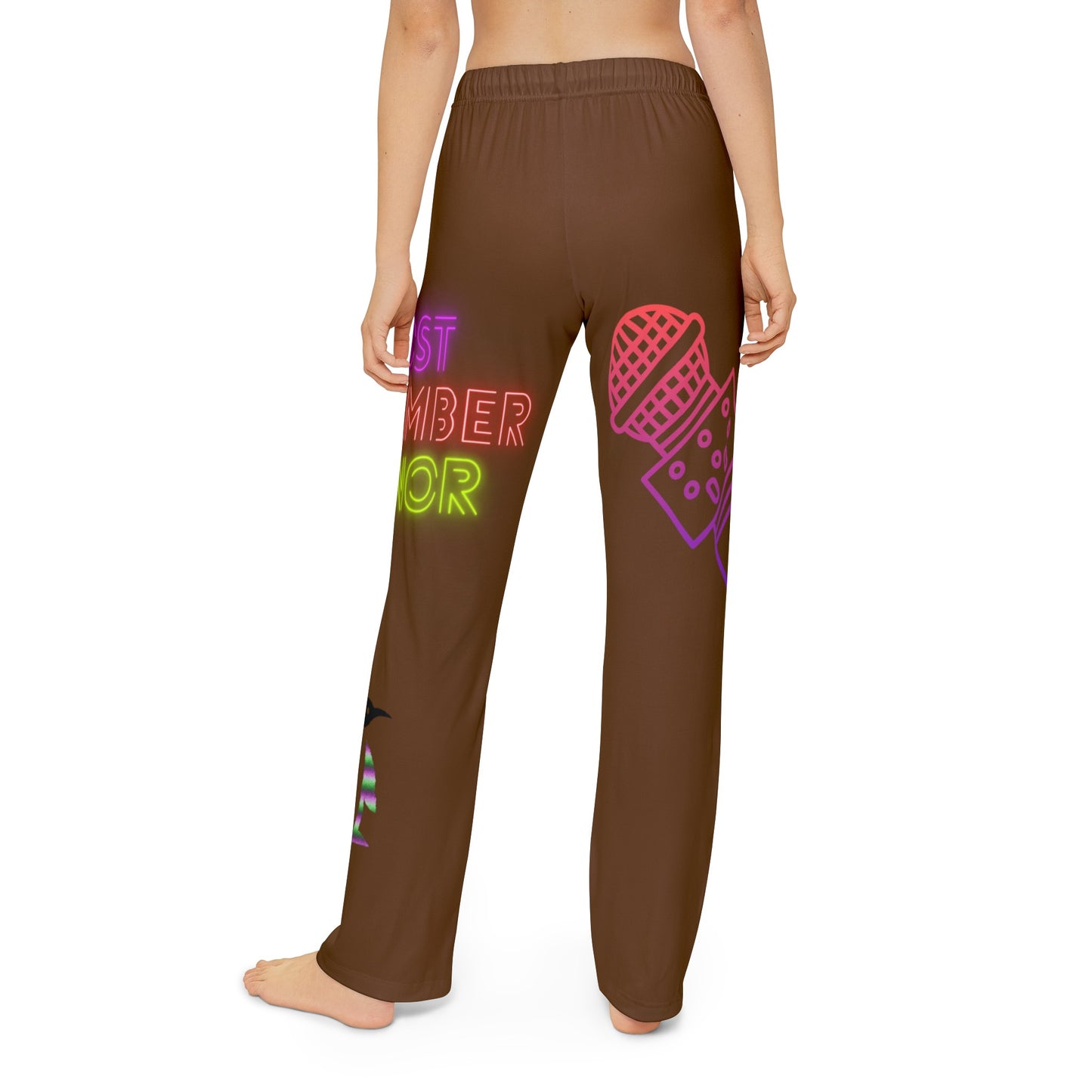 Kids Pajama Pants: Music Brown