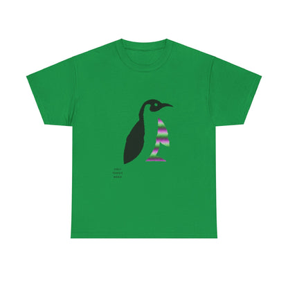 Heavy Cotton Tee: Crazy Penguin World Logo #2