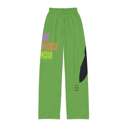 Kids Pajama Pants: Lost Remember Honor Green