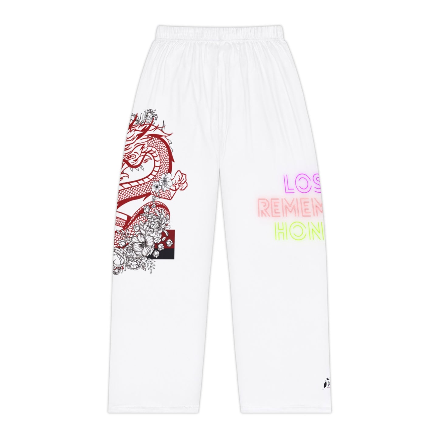 Women's Pajama Pants: Dragons White