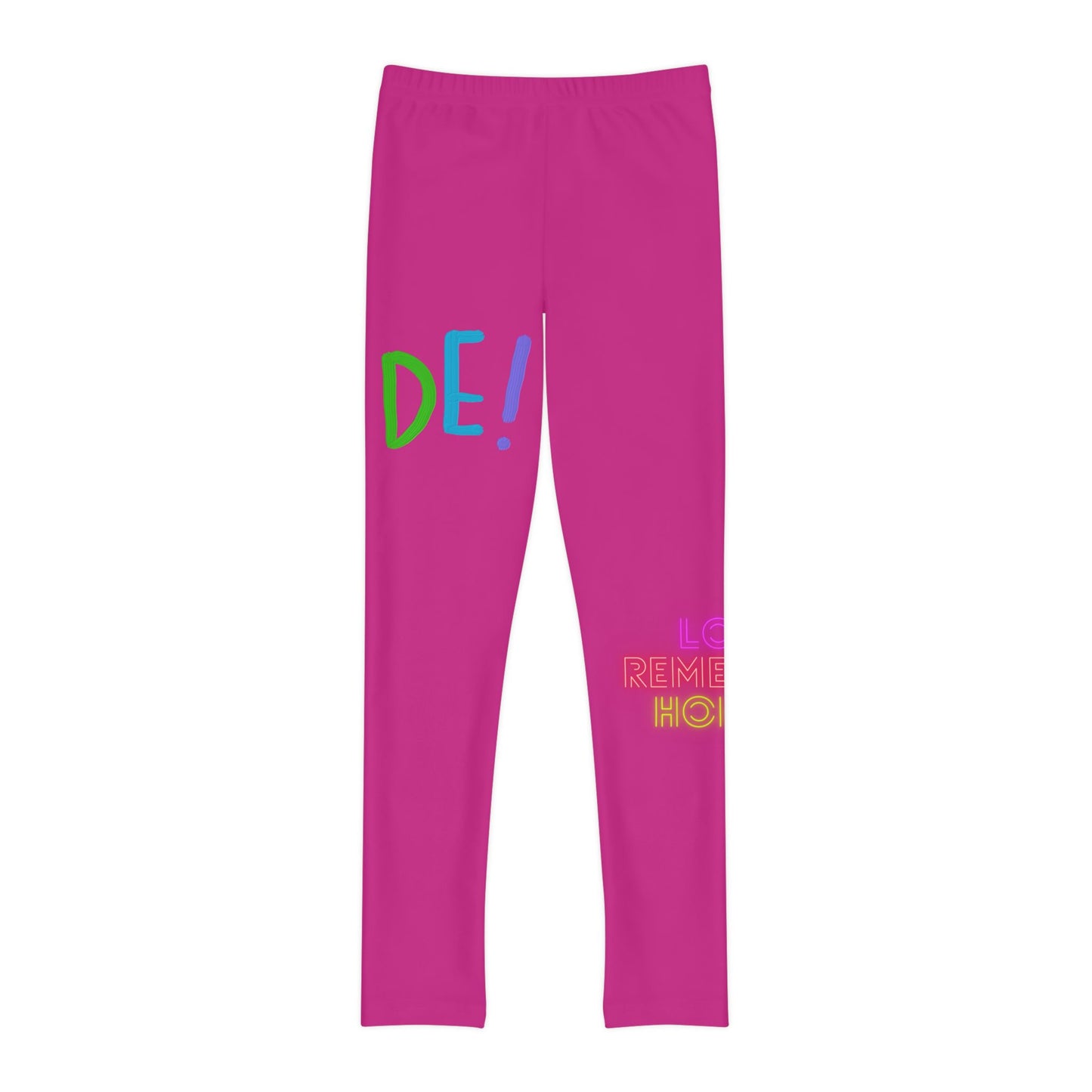 Youth Full-Length Leggings: LGBTQ Pride Pink