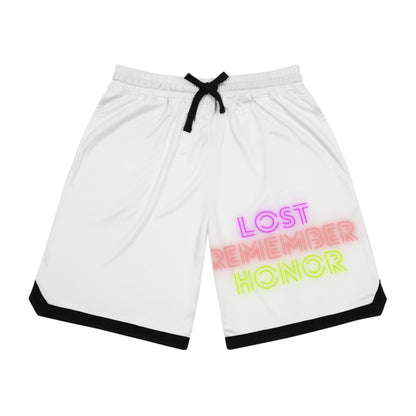 Basketball Rib Shorts: Lost Remember Honor White