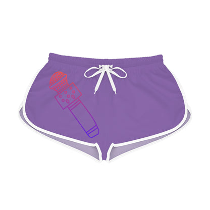 Women's Relaxed Shorts: Music Lite Purple