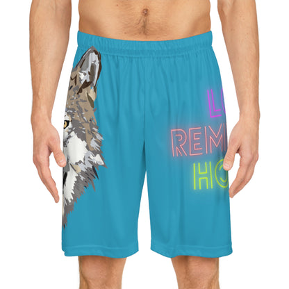 Basketball Shorts: Wolves Turquoise