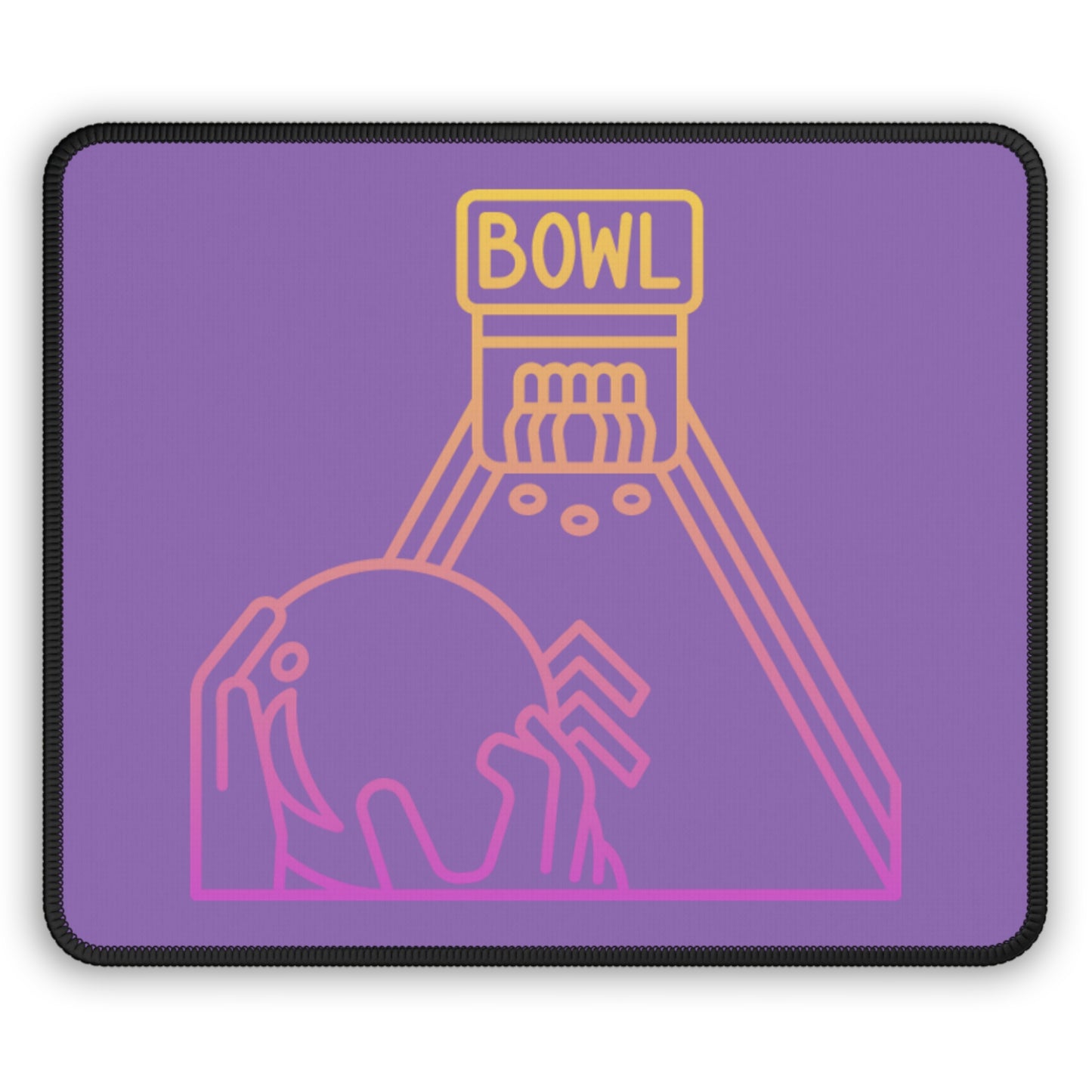 Gaming Mouse Pad: Bowling Lite Purple