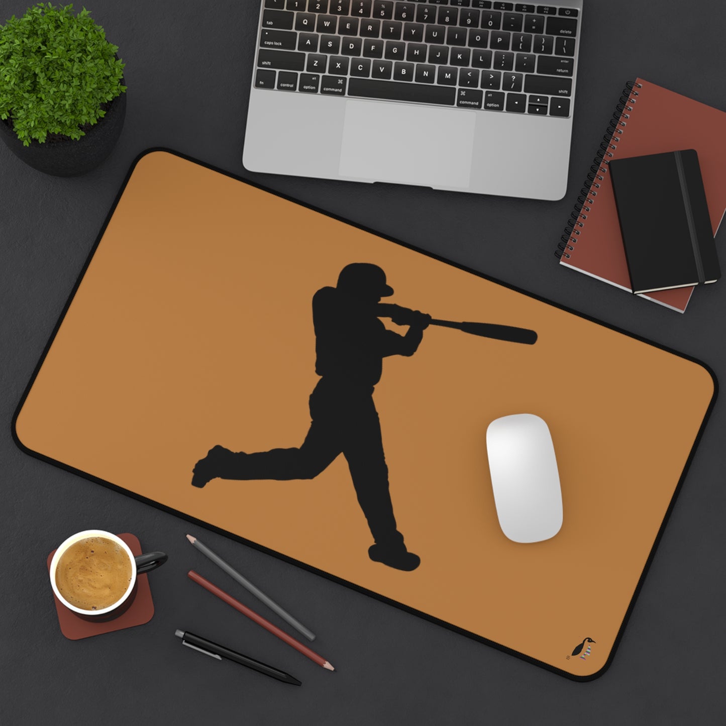 Desk Mat: Baseball Lite Brown