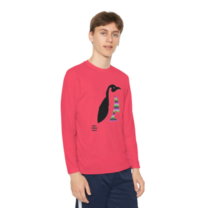 Youth Long Sleeve Competitor Tee: Crazy Penguin World Logo