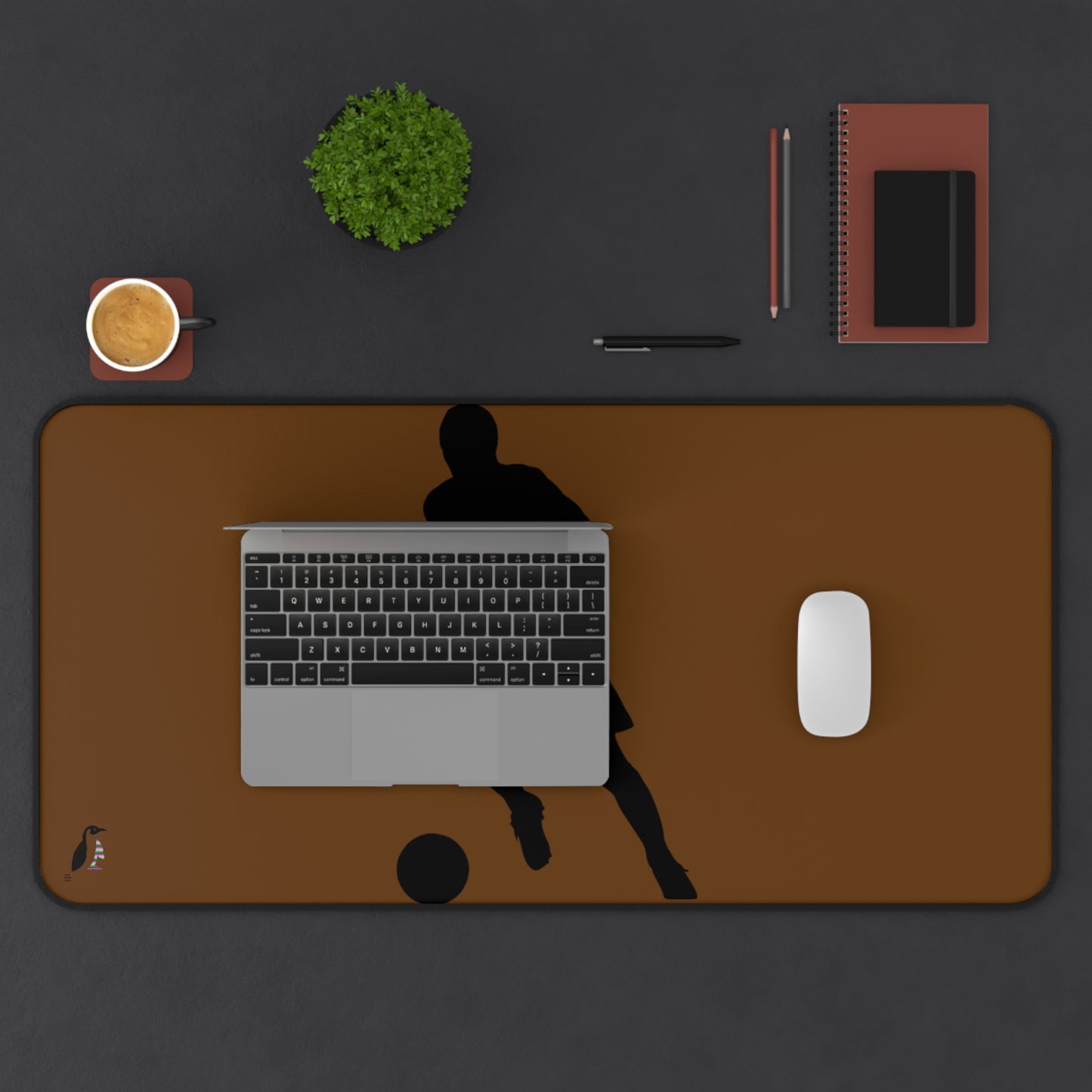 Desk Mat: Soccer Brown