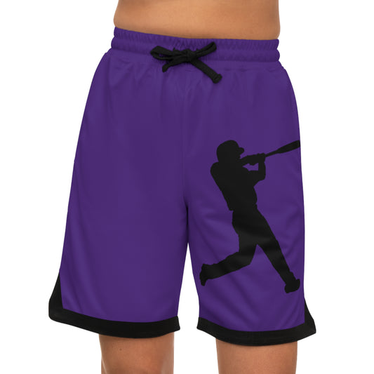 Basketball Rib Shorts: Baseball Purple