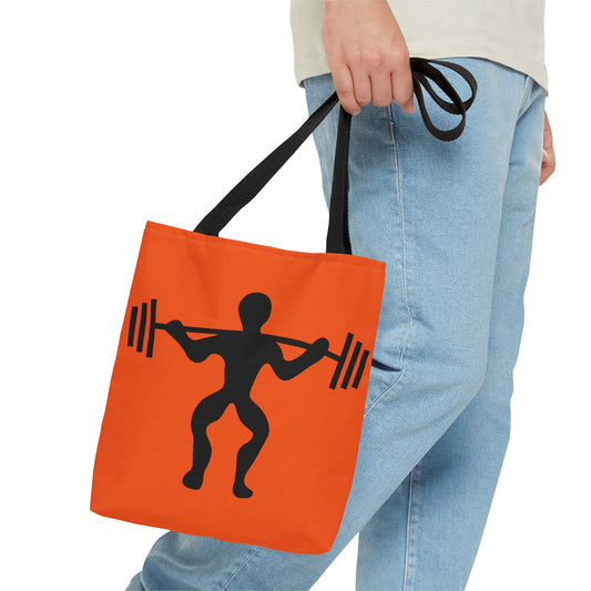 Tote Bag: Weightlifting Orange