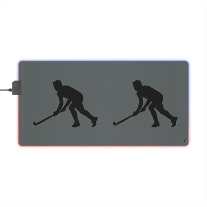 LED Gaming Mouse Pad: Hockey Dark Grey