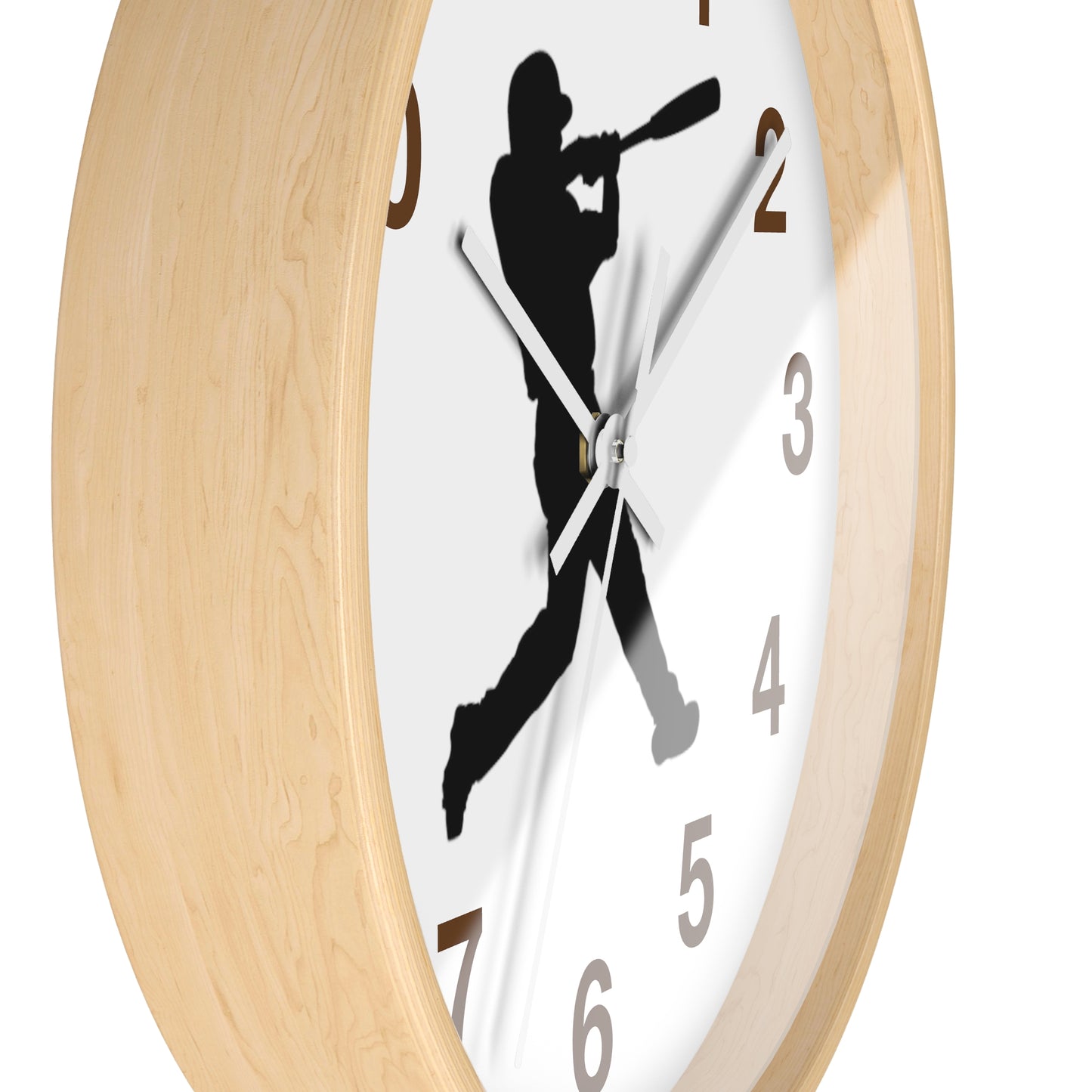 Wall clock: Baseball Brown
