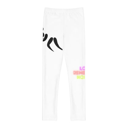 Youth Full-Length Leggings: Wrestling White