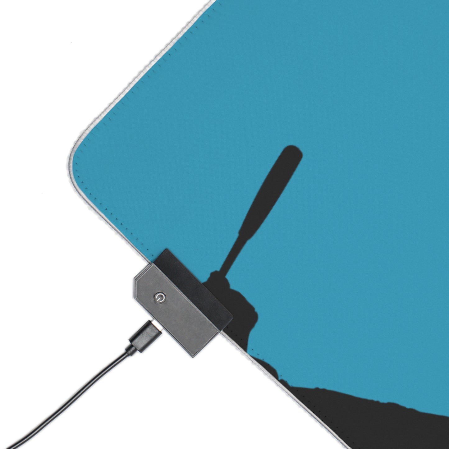 LED Gaming Mouse Pad: Baseball Turquoise