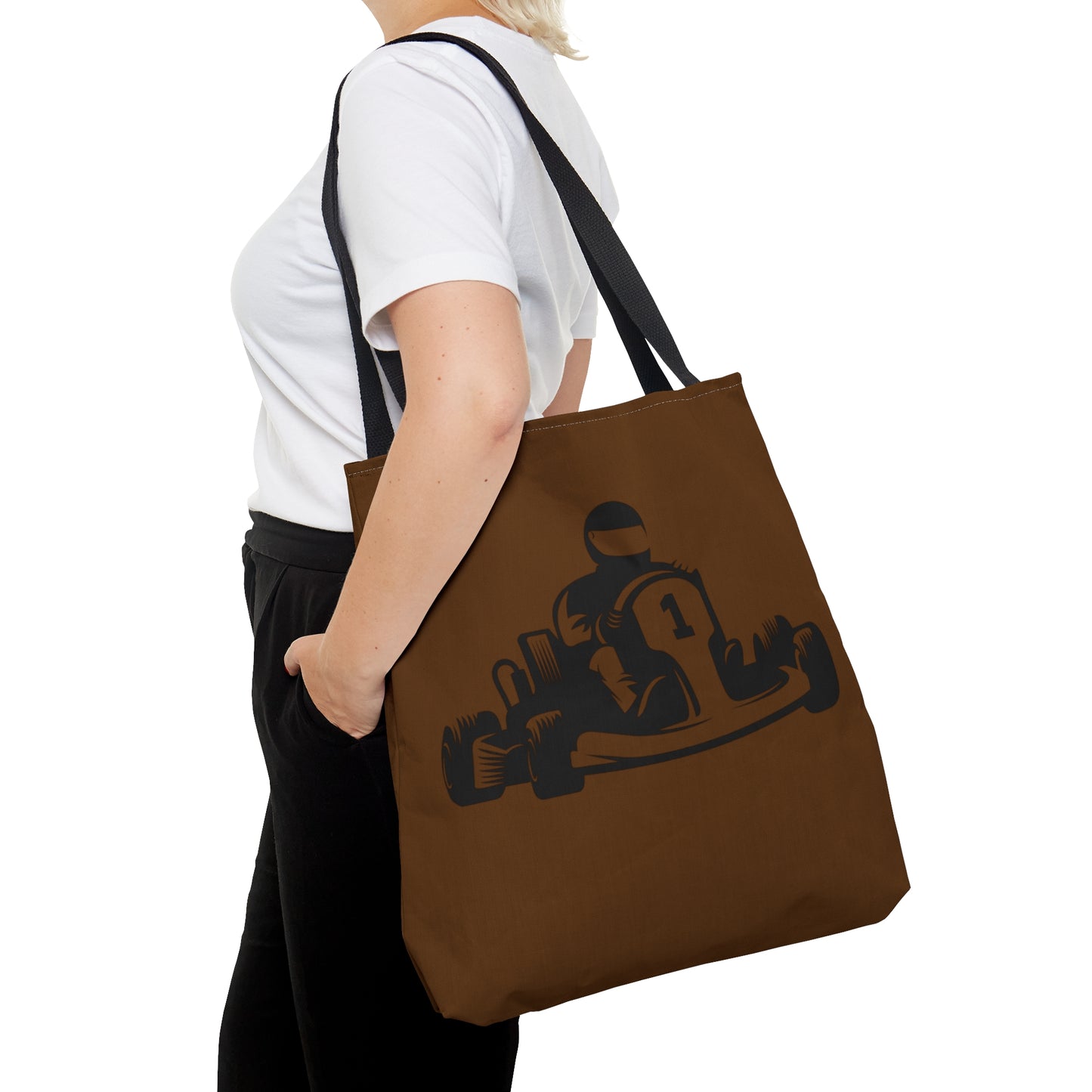 Tote Bag: Racing Brown