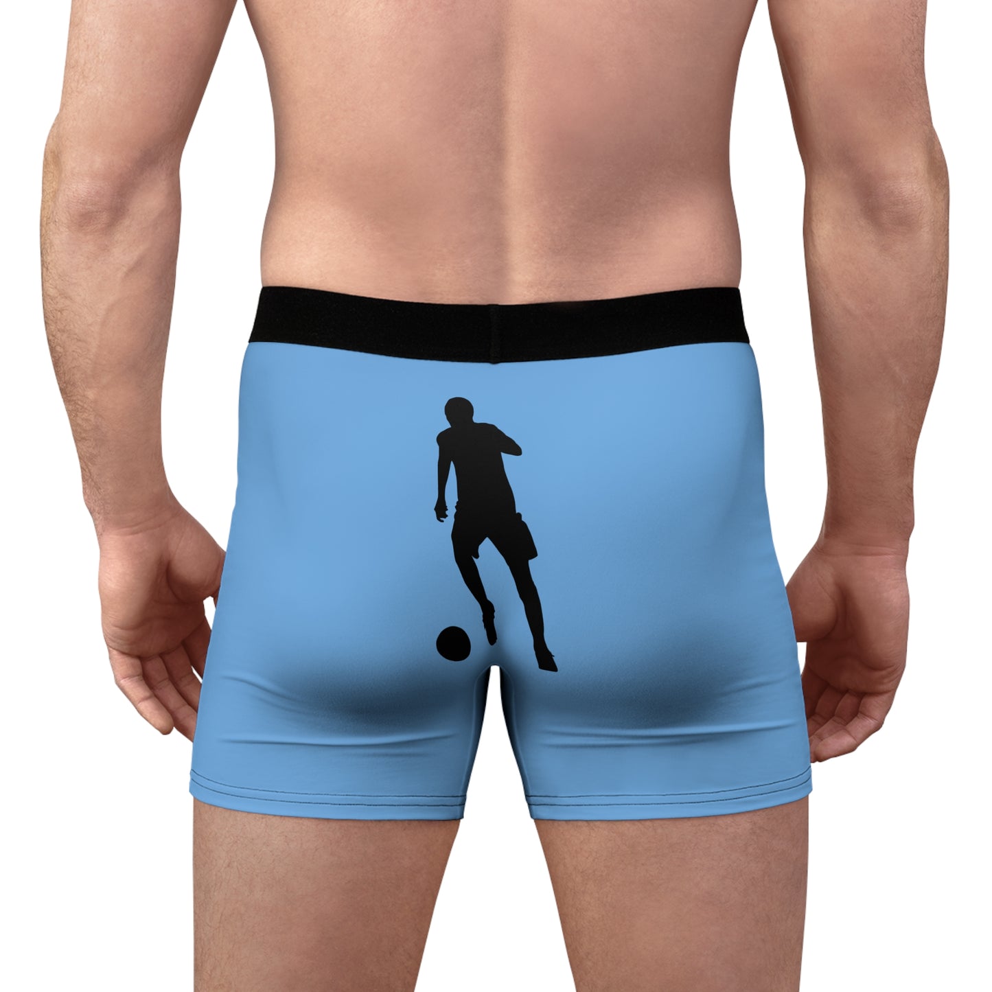 Men's Boxer Briefs: Soccer Lite Blue