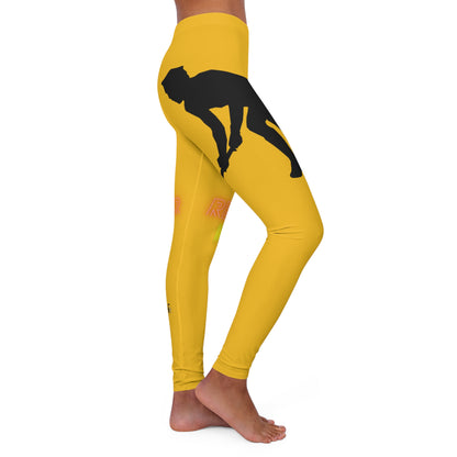 Women's Spandex Leggings: Hockey Yellow