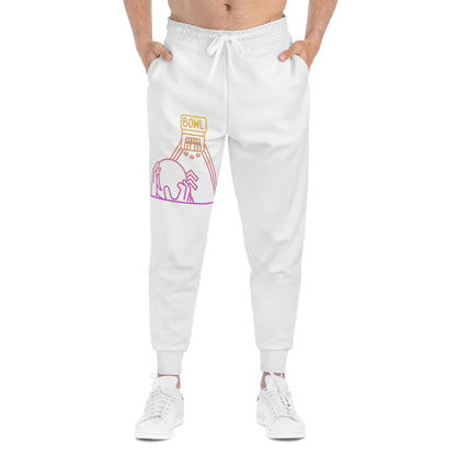 Athletic Joggers: Bowling White