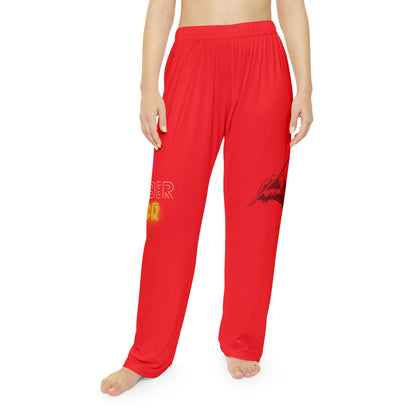 Women's Pajama Pants: Writing Red