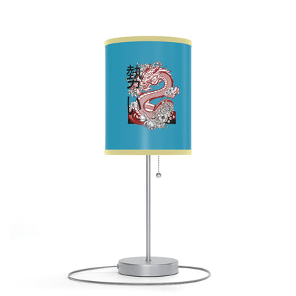 Lamp on a Stand, US|CA plug: Dragons Turquoise