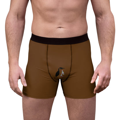 Men's Boxer Briefs: Writing Brown