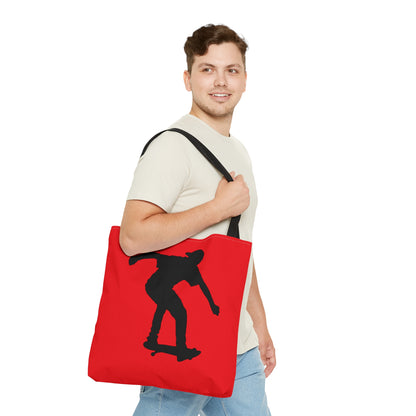 Tote Bag: Skateboarding Red