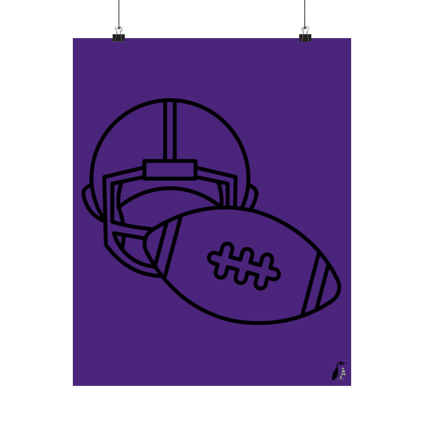 Premium Matte Vertical Posters: Football Purple