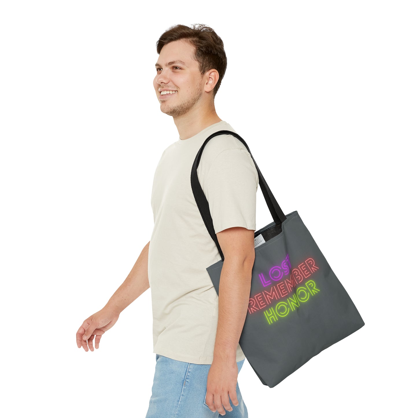 Tote Bag: Lost Remember Honor Dark Grey